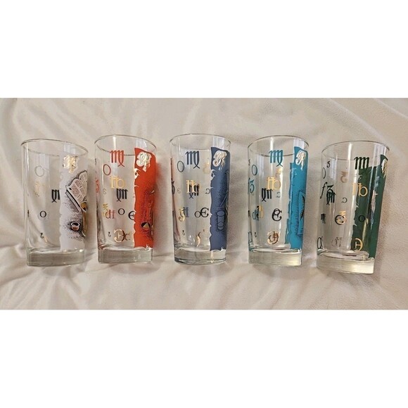 Vintage Libby Pharmacy Apothecary Highball Glasses Set 5 RX Medicine - Picture 4 of 6